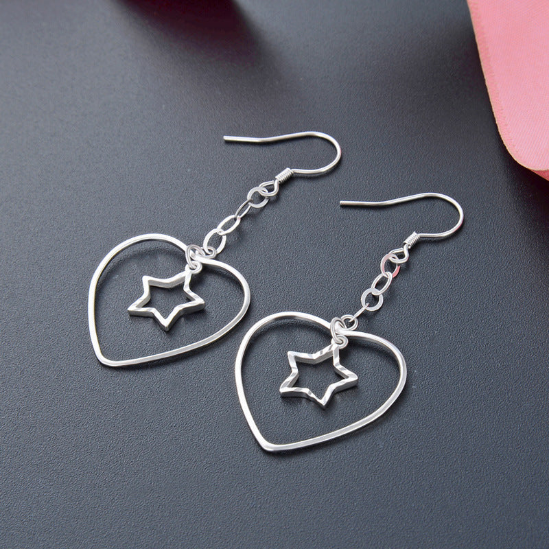 S925 Sterling Silver Cartoon Hoop Earrings - Playful Dangle Earrings for Women