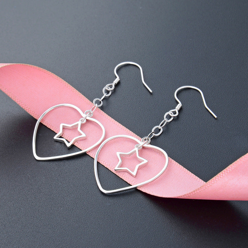 S925 Sterling Silver Cartoon Hoop Earrings - Playful Dangle Earrings for Women