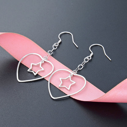 S925 Sterling Silver Cartoon Hoop Earrings - Playful Dangle Earrings for Women