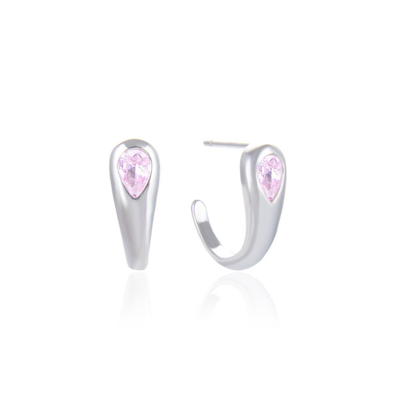 S925 Sterling Silver Plated Stud Earrings - Minimalist Professional Earrings with Plastic Backs