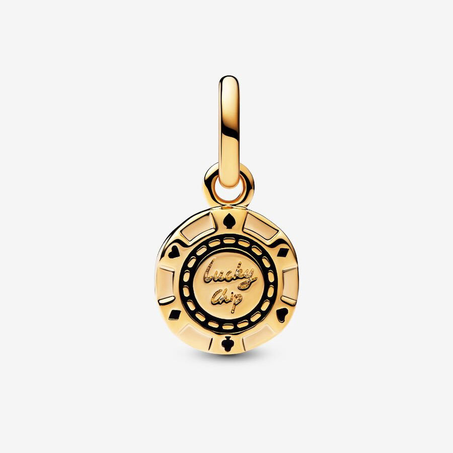 14k Gold Lucky Chip Charm