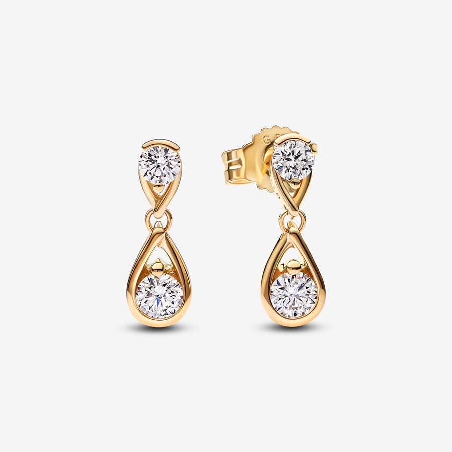 Lab-grown Diamond Double Drop Earrings 0.50 carat tw 14k Gold
