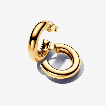 Round Open Gold Hoop Earrings