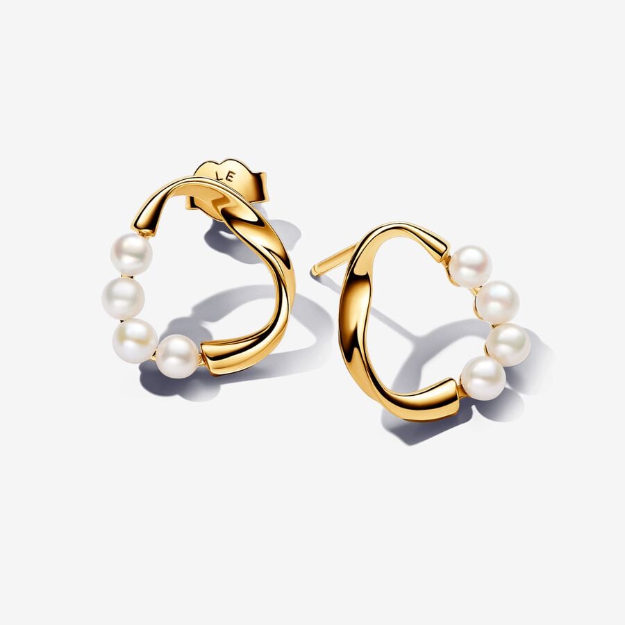 Essence Pearl Oval Stud Earrings