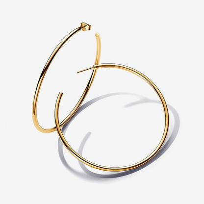 Gold Open Hoop Earrings