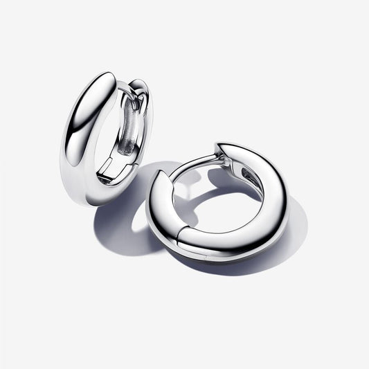 Modern Round Hoop Earrings