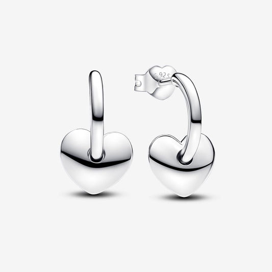 Stackable Heart Hoop Earrings