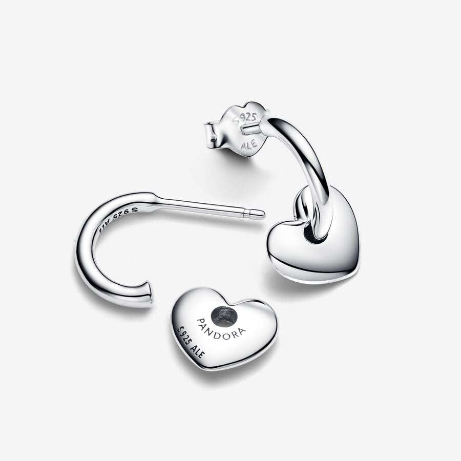 Stackable Heart Hoop Earrings
