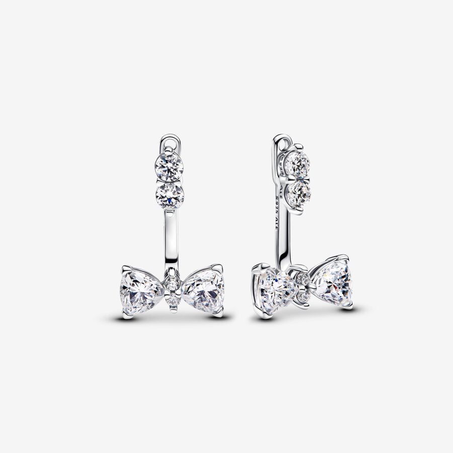Faceted Bow Drop Earrings
