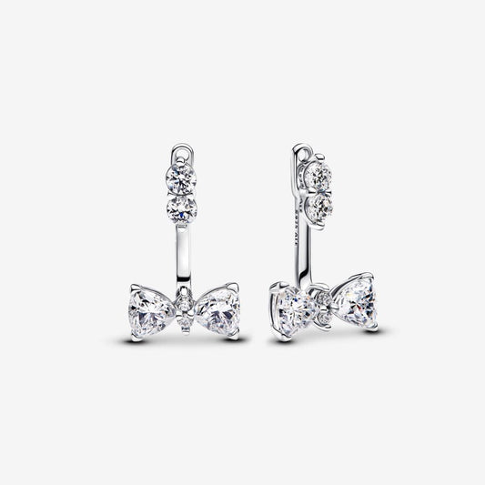 Faceted Bow Drop Earrings