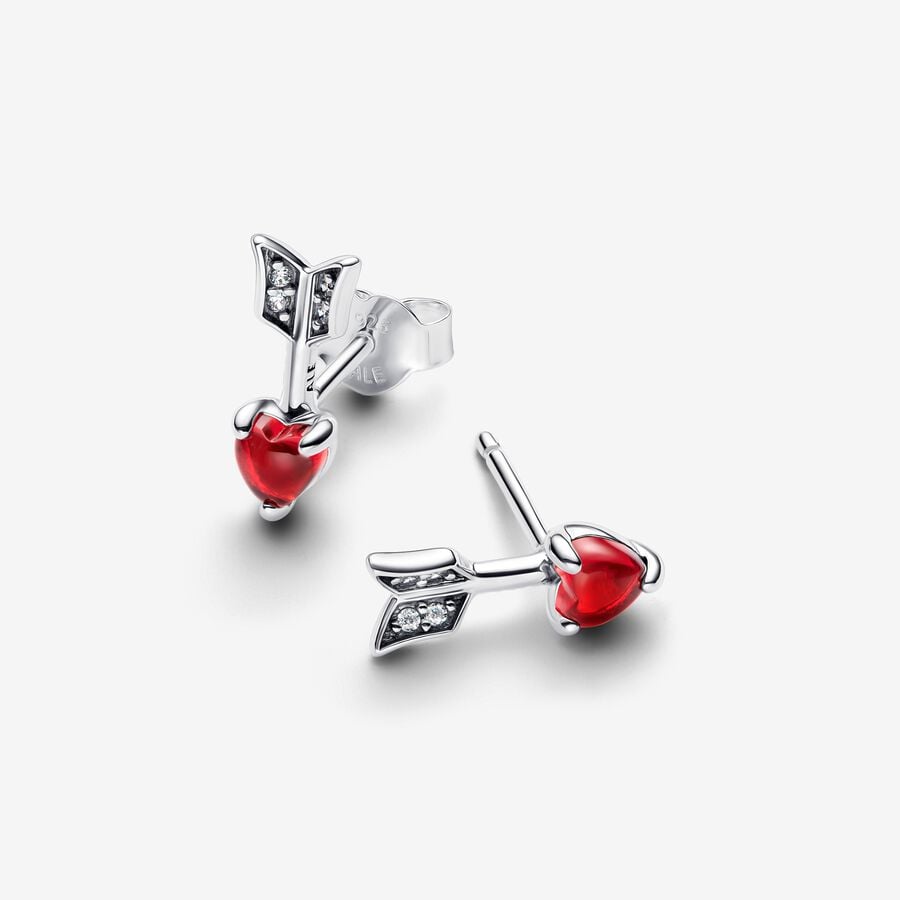 Romantic Heart Arrow Studs