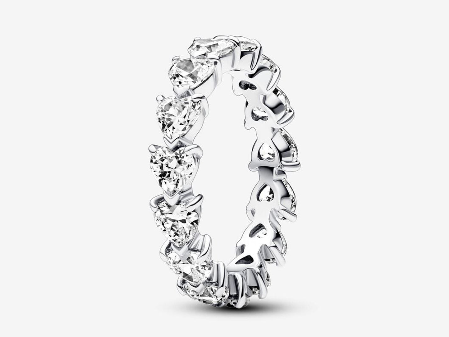 Row of Hearts Eternity Ring