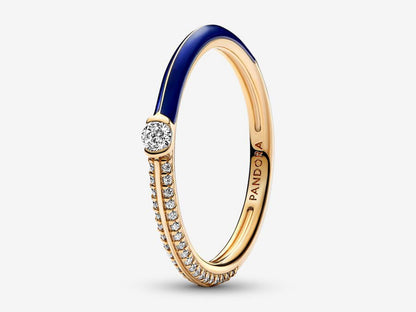 Pavé & Blue Dual Ring