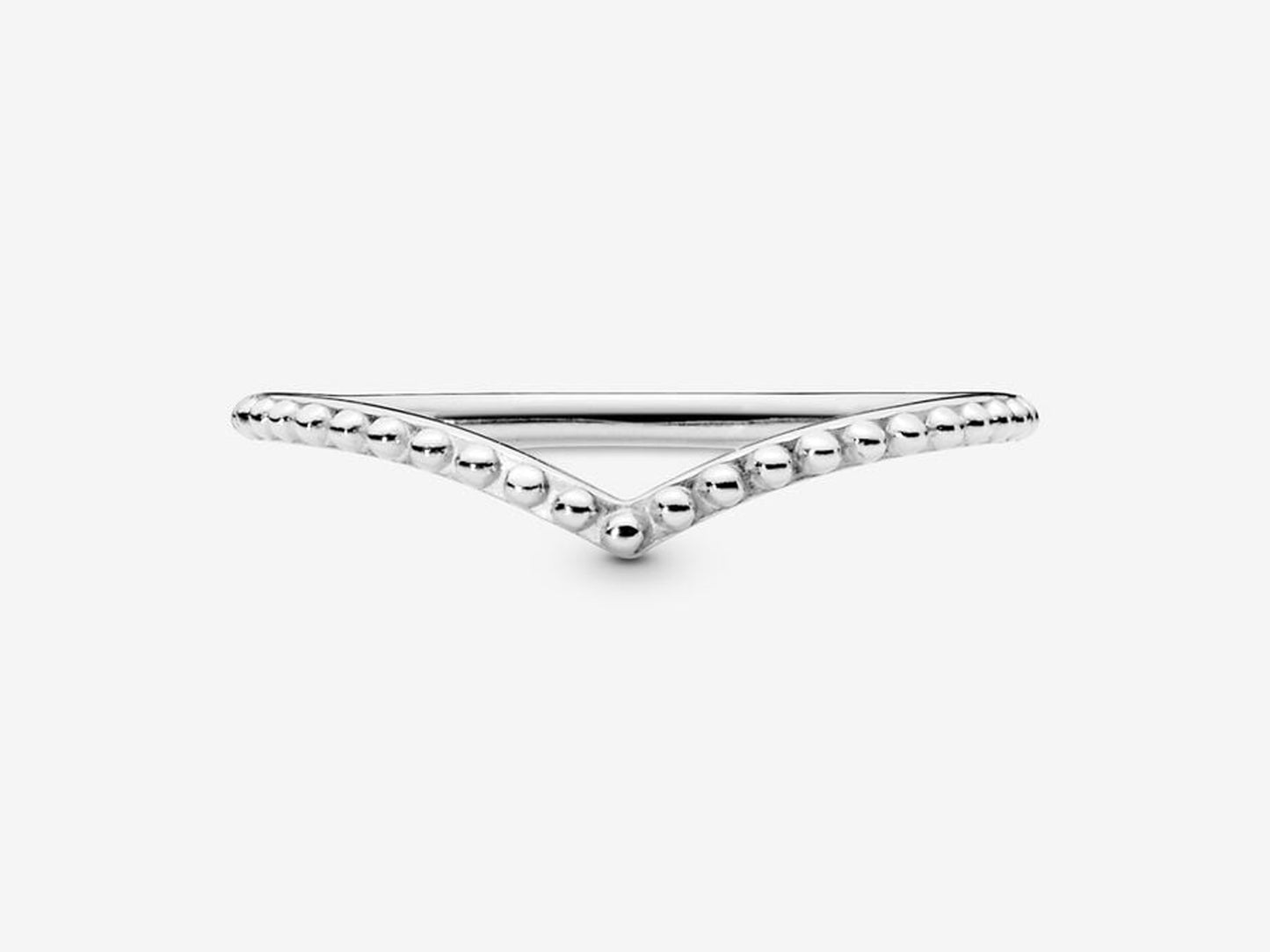 Beaded Wishbone Ring