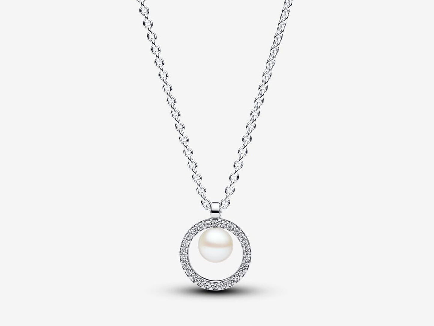 Treated Freshwater Cultured Pearl & Pavé Collier Necklace
