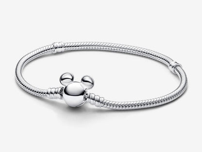 Disney Mickey Mouse Clasp Moments Snake Chain Bracelet
