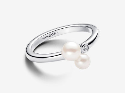 Duo Treated Freshwater Cultured Pearls Ring