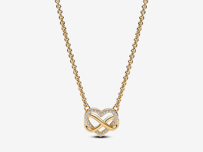 Sparkling Infinity Heart Collier Necklace