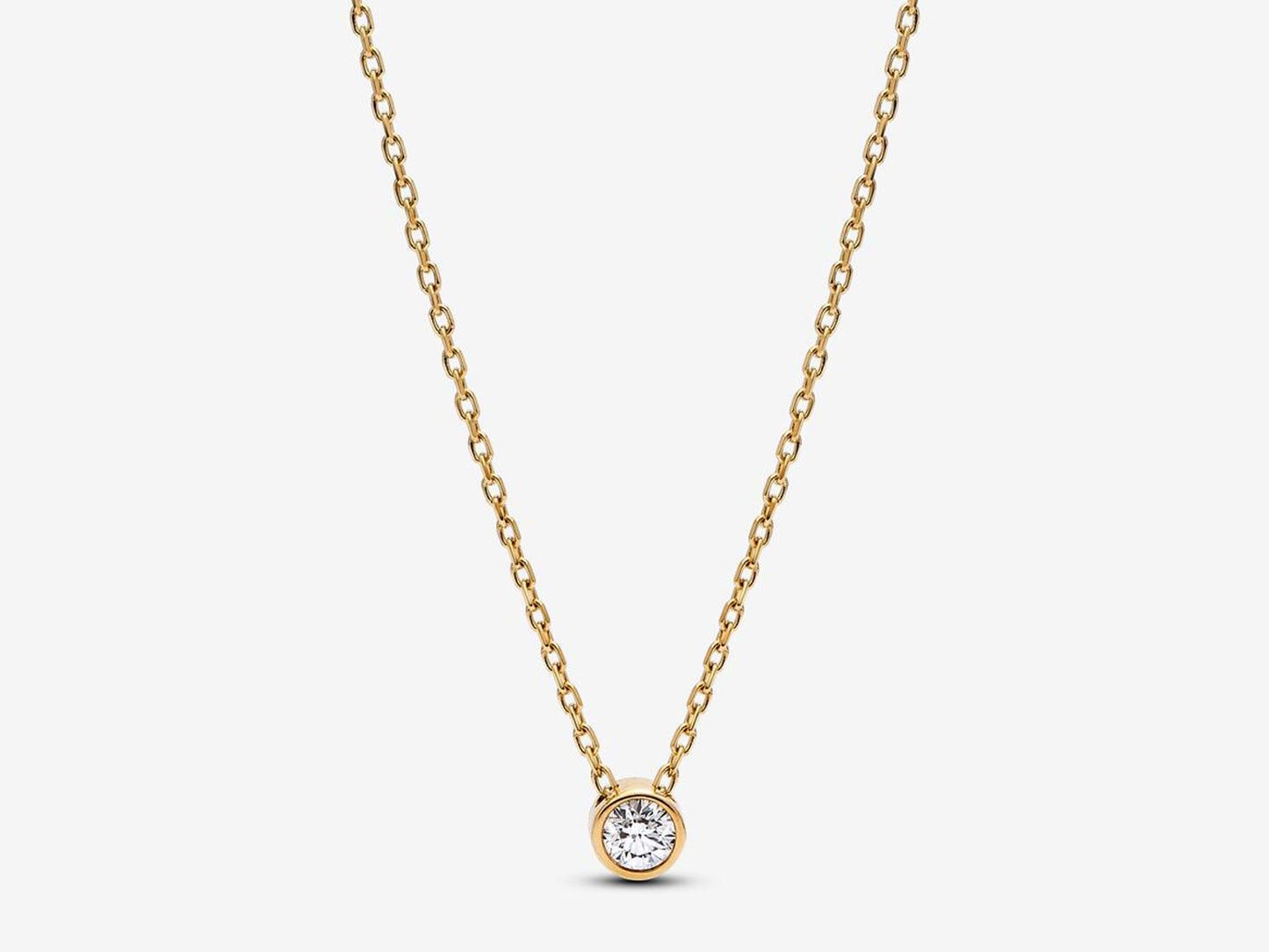 Lab-grown Diamond Bezel Pendant Necklace 0.15 carat tw 14k Gold