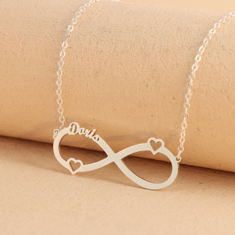 Unique Silver O-Link Pendant with Letters