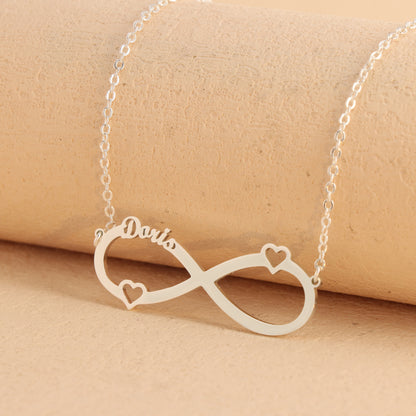 Unique Silver O-Link Pendant with Letters