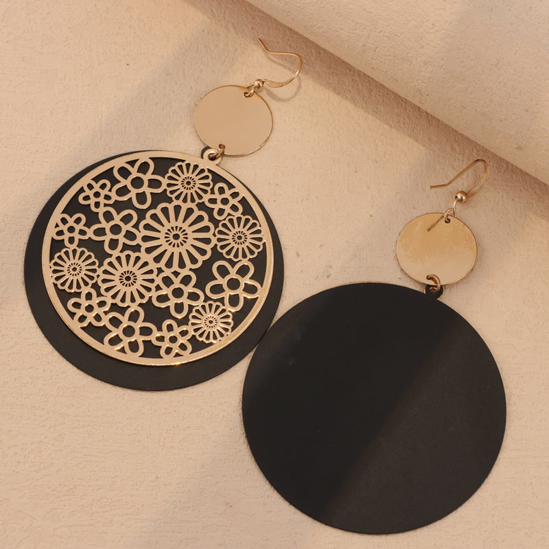 Artisan Flower Circle Earrings - Nature-Inspired Jewelry