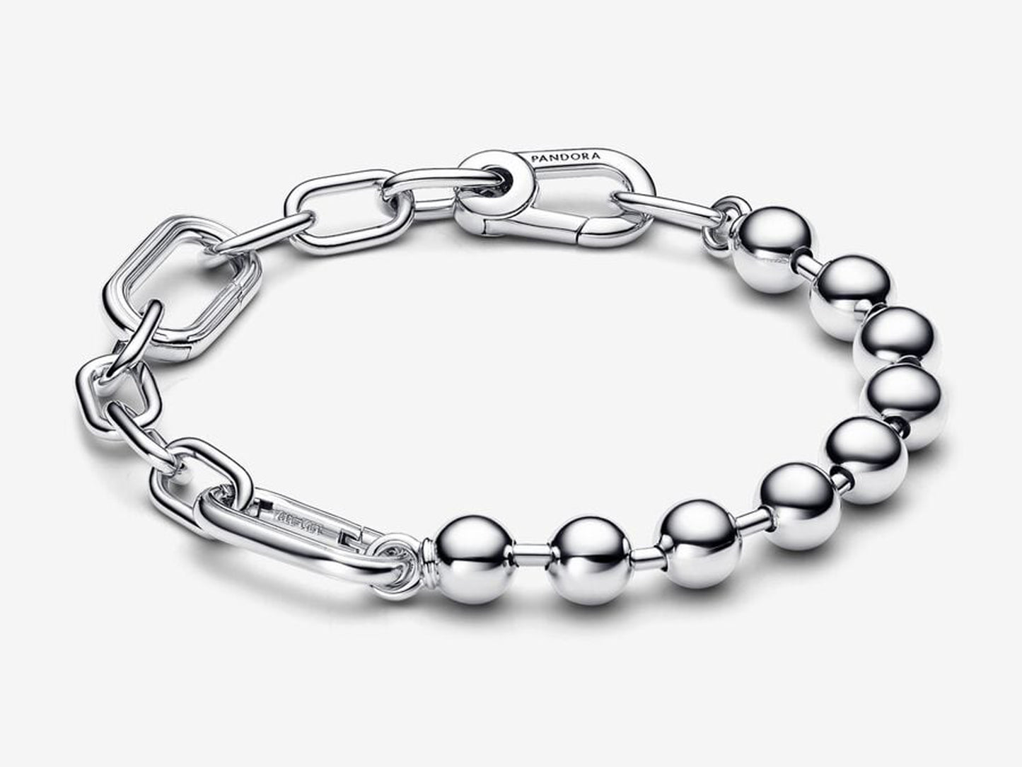Metal Bead & Link Chain Bracelet