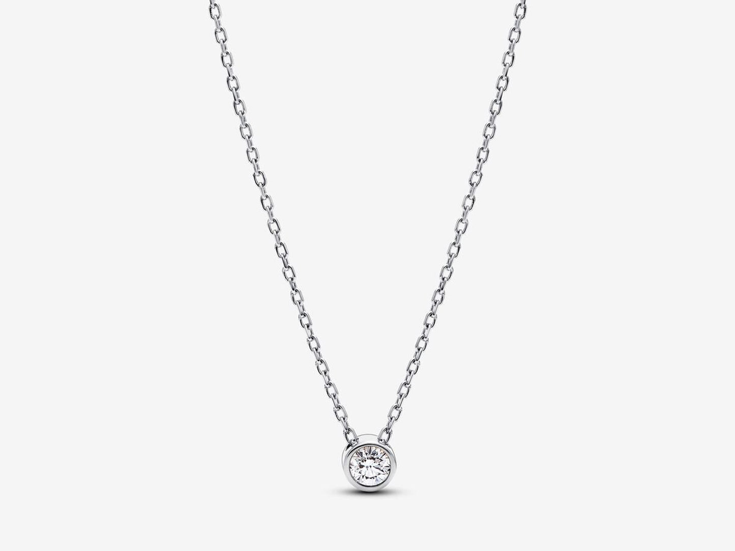 Lab-grown Diamond Bezel Pendant Necklace 0.15 carat tw Sterling Silver