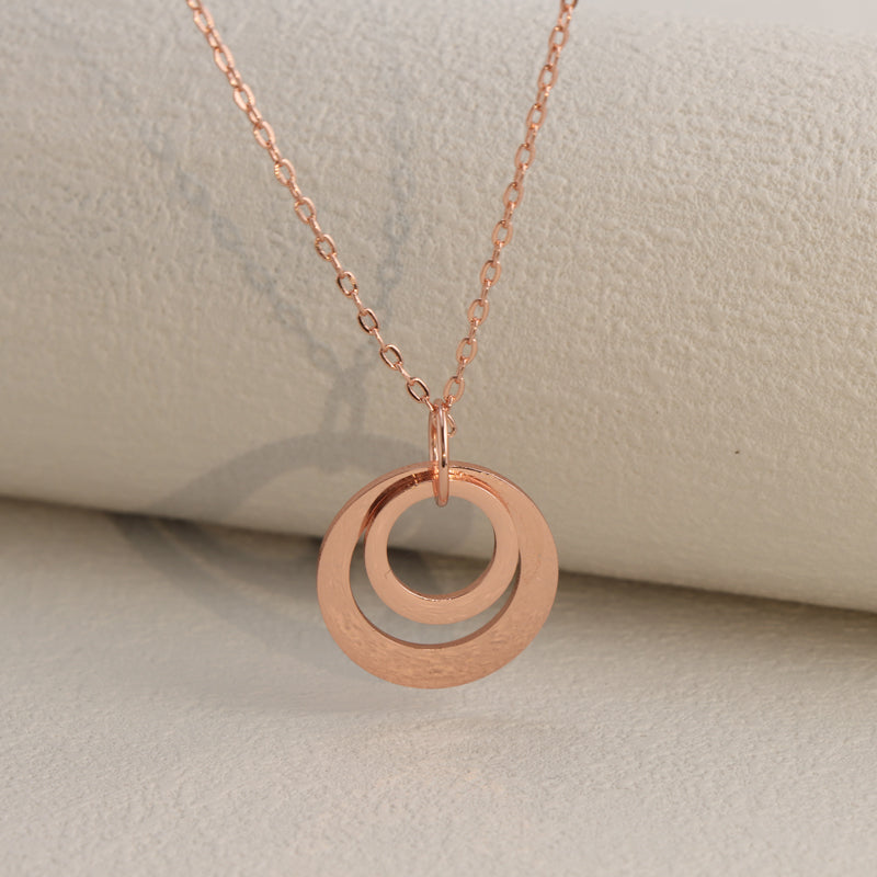 Rose Gold Geometric Pendant Necklace