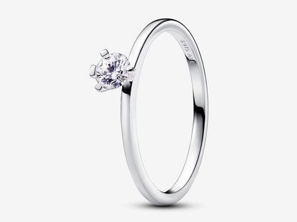 Lab-grown Diamond Off-set Ring 0.25 carat tw Sterling Silver