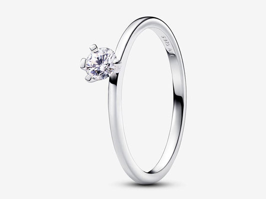 Lab-grown Diamond Off-set Ring 0.25 carat tw Sterling Silver
