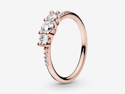 Clear Three-Stone Ring