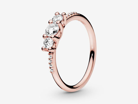 Clear Three-Stone Ring