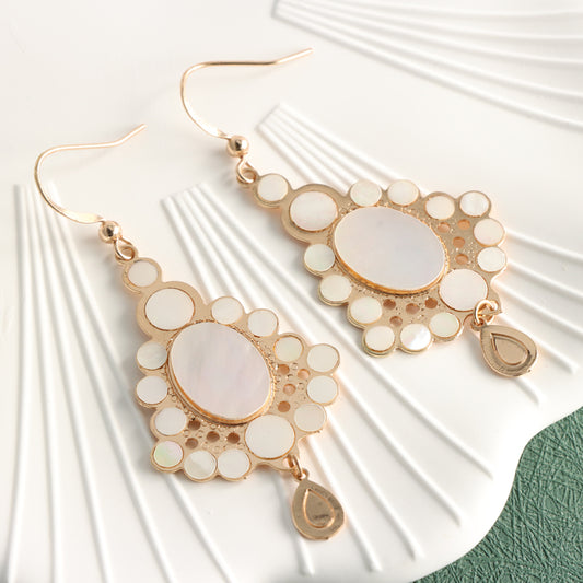 Rose Gold Geometric Copper Earrings