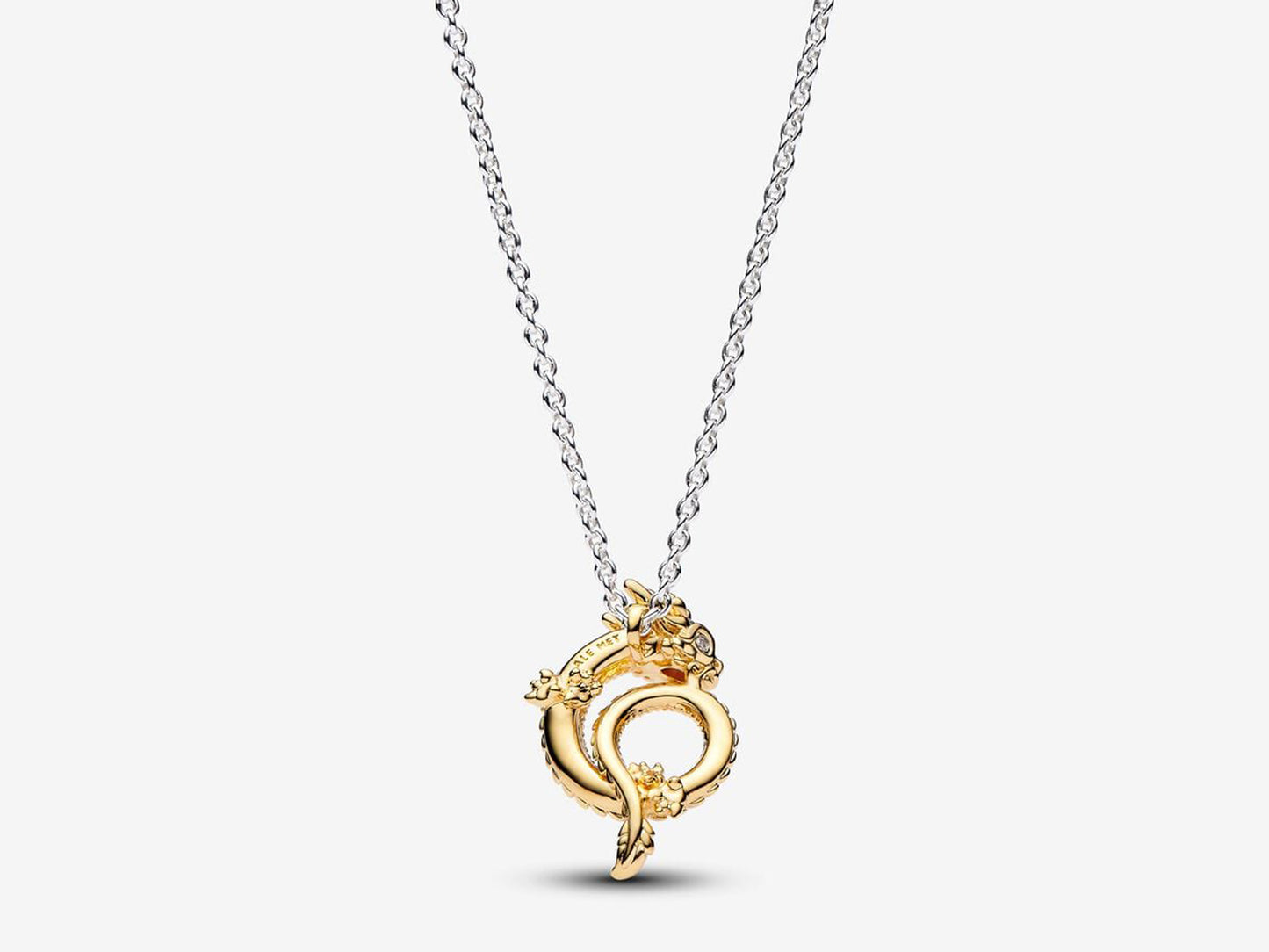 Two-tone Chinese Year of the Dragon Collier Necklace