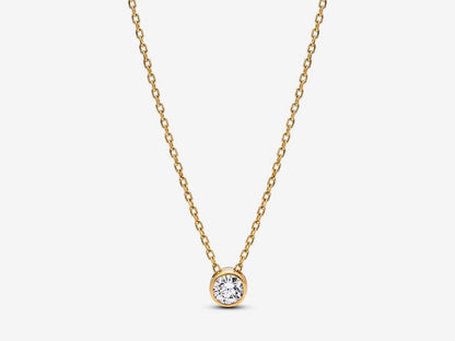 Lab-grown Diamond Bezel Pendant Necklace 0.25 carat tw 14k Gold