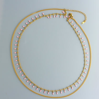 Elegant Ethnic Purple Chopin Necklace