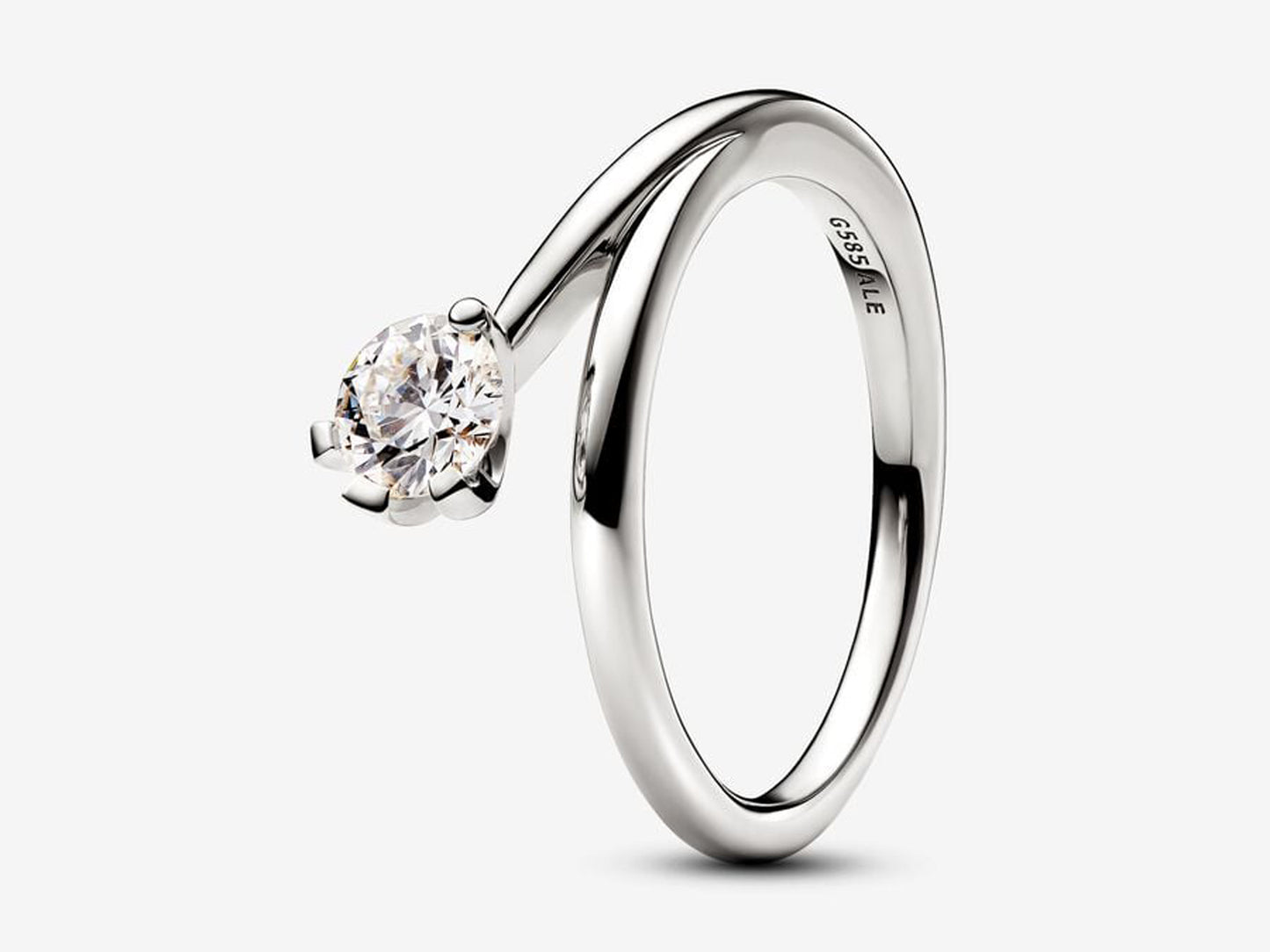 Lab-grown Diamond Asymmetric Ring 0.50 carat tw 14k White Gold