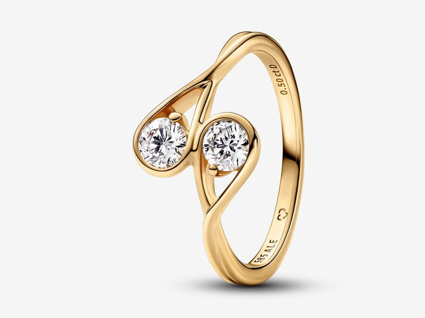Lab-grown Diamond Double Facing Ring 0.50 carat tw 14k Gold