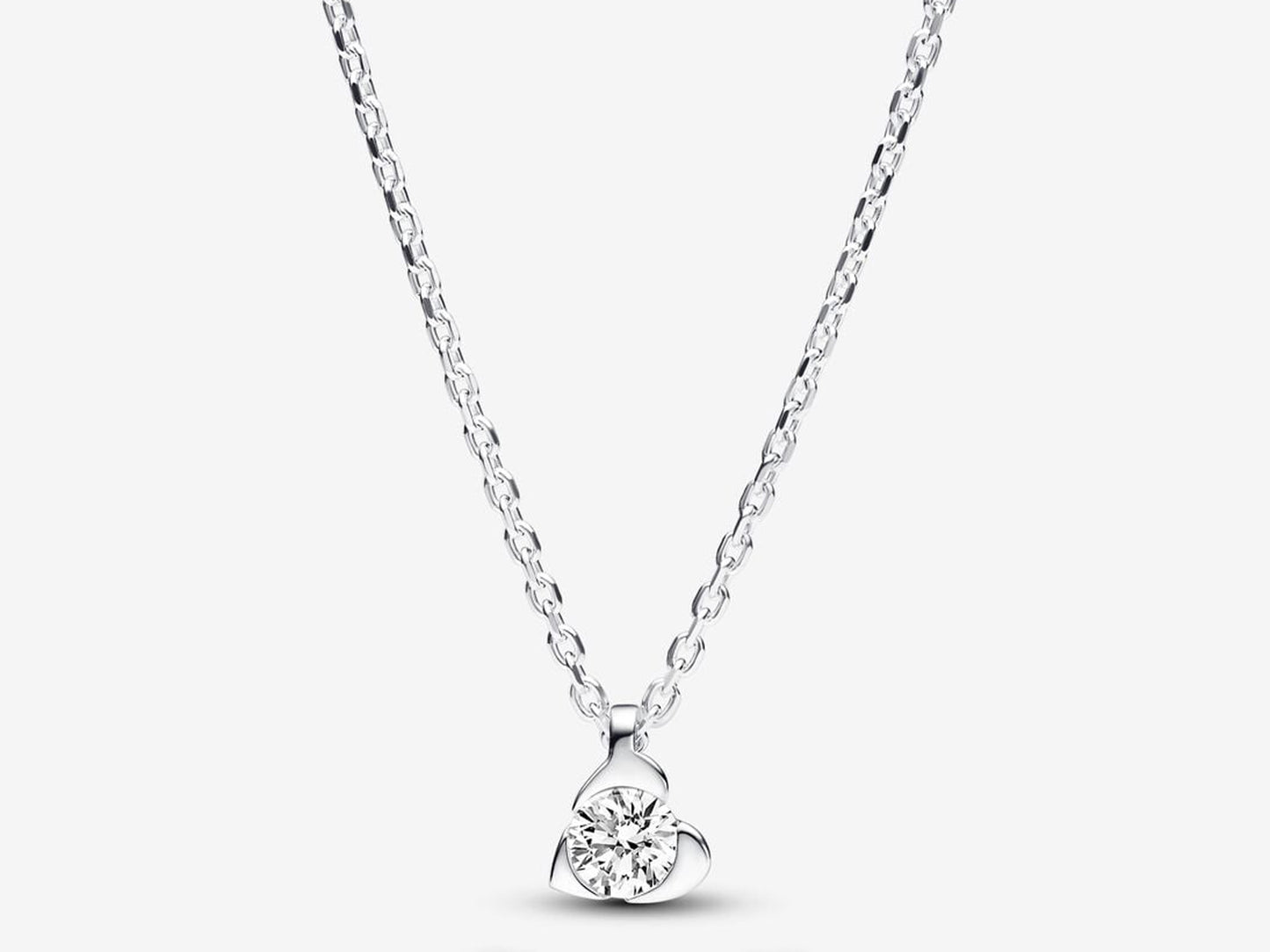 Lab-grown Diamond Heart Pendant Necklace 0.25 carat tw Sterling Silver