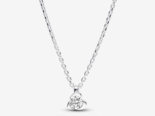 Lab-grown Diamond Heart Pendant Necklace 0.25 carat tw Sterling Silver