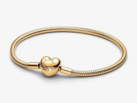 Heart Clasp Snake Chain Bracelet