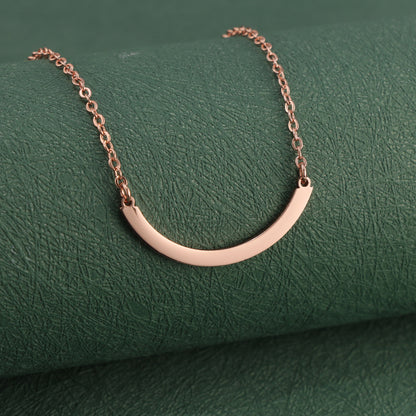 Unique Pendant Rose Gold O-Shaped Necklace