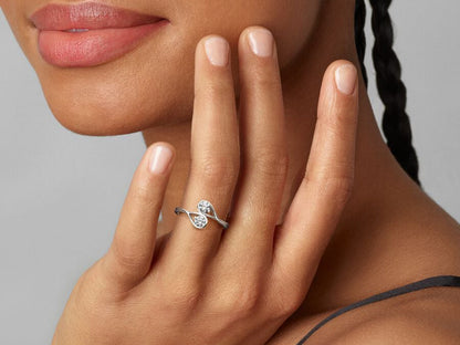 Lab-grown Diamond Double Facing Ring 0.50 carat tw 14k White Gold