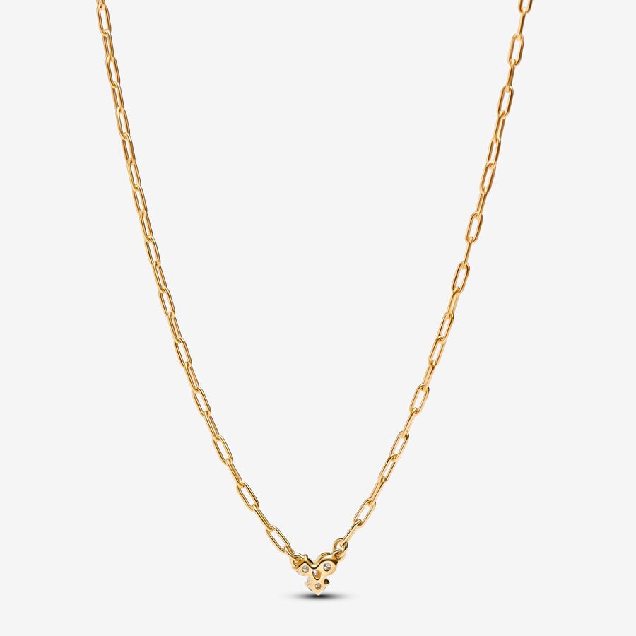 14k Gold LabGrown Diamond Cluster Necklace