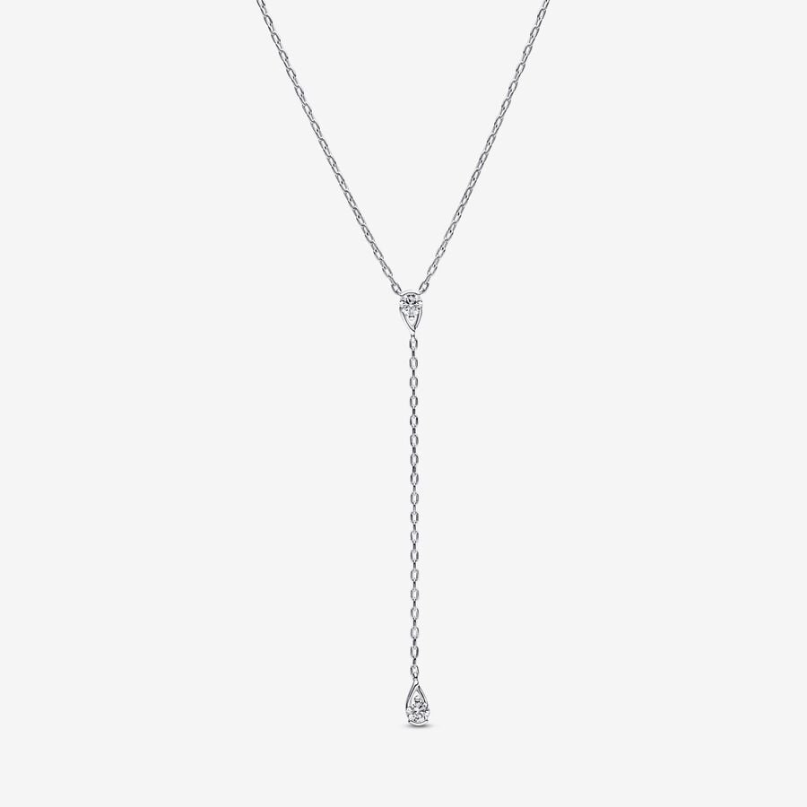 Lab-grown Diamond Drop Necklace 0.30 carat tw Sterling Silver