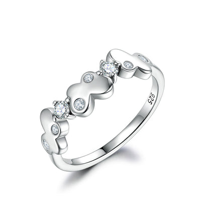 3D Butterfly 925 Silver Ring - Elegant Minimalist Band for Women