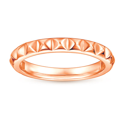 3D Triangular 925 Silver Ring - Modern Geometric Band for Women