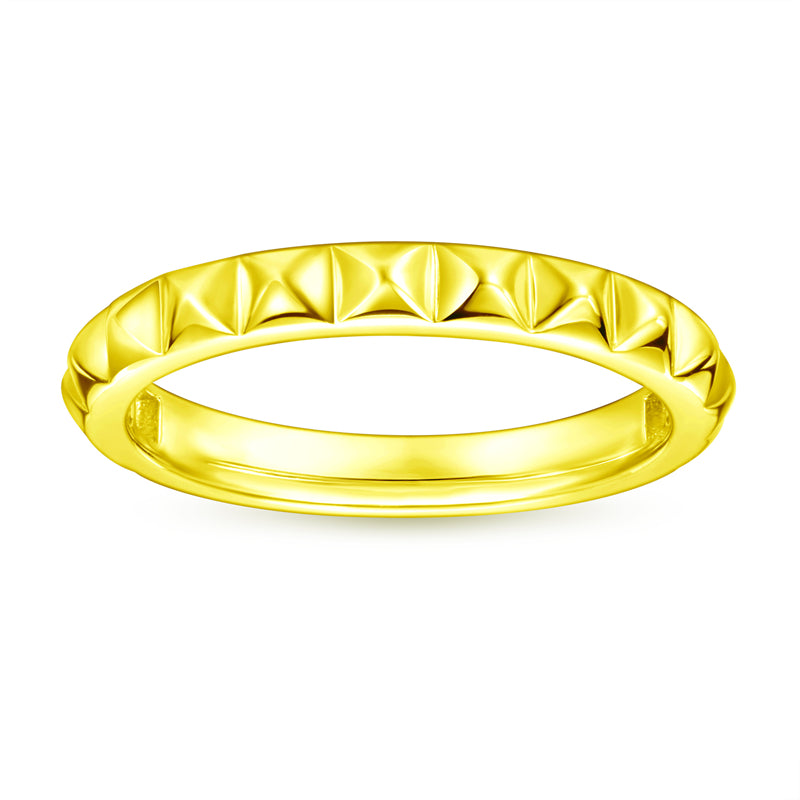 3D Triangular 925 Silver Ring - Modern Geometric Band for Women