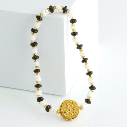 Tribal Inspired Bracelet with Black and White Design